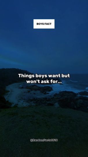 313K views · 15K reactions | Things boys want but won't ask for. #followformore | Random Facts0518 | Random Facts0518 · Original audio Things Boys Want But Won’t Ask For, Boy Facts, A Boy, Audio, The Originals, Quick Saves