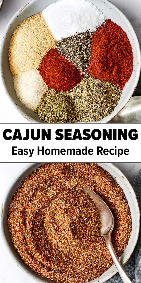 Cajun seasoning Cajun Seasoning Recipe, Cajun Seasoning Mix, Herb Blends, Homemade Cajun Seasoning, Cajun Food, Tandoori Masala, Seasoning Recipe, Cajun Cooking, Homemade Spices