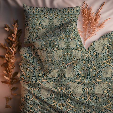 Pimpernel Blue Gray & Sage Green Pattern Morris Duvet Cover Sage Green Pattern, Duvet Covers Floral, Patterned Duvet, Floral Duvet Cover, Historical Design, Floral Duvet, Duvet Cover Pattern, Nature Inspired Design, Kids Nursery Decor