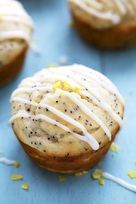 Greek Yogurt Toppings, Poppyseed Muffins, Poppy Seed Muffins, Lemon Poppyseed Muffins, Healthy Muffin Recipes, Lemon Poppyseed, Healthy Muffins, Lemon Recipes, Puddings