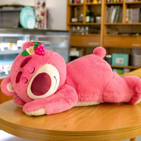 Stuff Toys, Strawberry Bear, Cute Squishies, Pink Teddy Bear, Anime Toys, Pink Teddy, Cute Strawberry, Plush Toy Dolls, Valentine Birthday