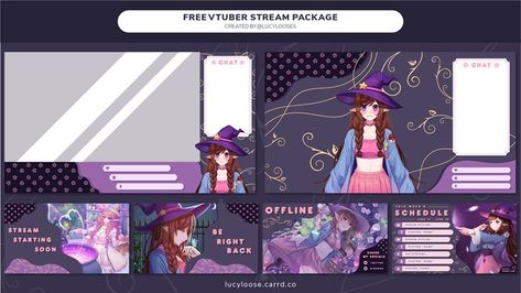 Gaming Overlay, Vtuber Overlay, Vtuber Assets, Twitch Streaming Setup, Streaming Setup, Overlays Cute, Game Concept Art, Game Concept, Purple Rose