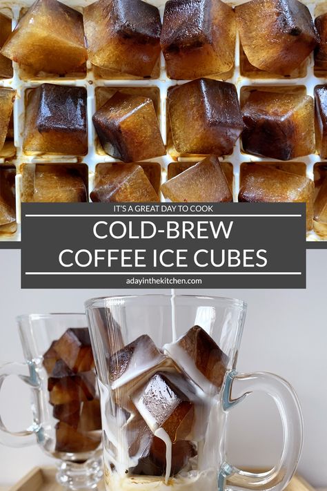 Iced Coffee Cubes, Coffee Ice Cubes Drinks, Ice Cube Recipe, Flavored Ice Cube, Flavored Ice Cubes, Flavored Ice, Coffee Ice Cubes, Frozen Coffee, Coffee Truck