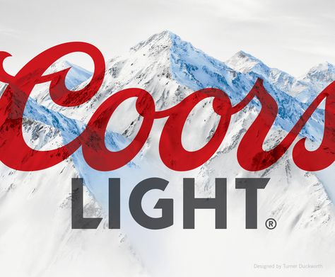 Coors Light Visual Identity. Designed by Turner Duckworth. Coors Light Poster, Coors Light Logo, Beer Logos, Beer Pack, Drinks Packaging, Light Logo, Cooler Painting, Beer Logo, Beer Brands