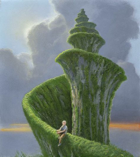 Michael Whelan, Landscape Illustration, Visionary Art, Spiritual Art, In The End, Fantasy Landscape, Surreal Art, Art History, Surrealism