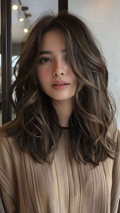 Kadeřnické Trendy, Brown Hair Looks, Fesyen Rambut, Vlasové Trendy, Hairstyles For Layered Hair, Dark Brown Hair Color, Haircuts For Medium Hair, Haircuts Straight Hair, 가을 패션