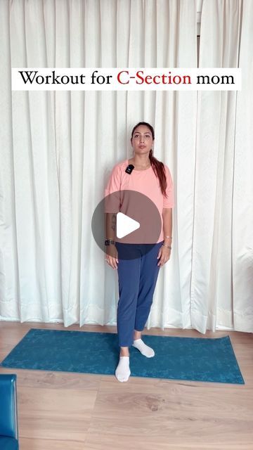 Nehafun&fitness🤸‍♂️🧘‍♀️ on Instagram: "Workout for C-Section mom." Workout For C Section Belly, C Section Belly Workout, C Section Workout Belly Pooch, C Section Pooch Workout, Post C Section Workout, C Section Belly, After C Section Workout, C Section Workout, Pooch Workout