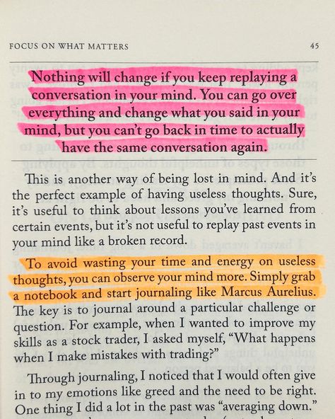 📌If you are a beginner seeking wisdom and advice on stoicism, you must read this book. It will help you cultivate resilience and focus amidst the chaos of existence.📌 ✨”Focus on What Matters” is a collection of stoic letters that offers invaluable insights on achieving inner peace and happiness in life. It is a reminder on how to focus on the right things that matters in life. ✨The stoic lessons of the book are worth remembering and re-reading. Every stoic chapters explores various topics ... Spiritual Lessons Quotes, Seeking Wisdom, Book Knowledge, Happiness In Life, How To Focus, Journal Inspiration Writing, Aquarius Quotes, Peace And Happiness, Best Quotes From Books