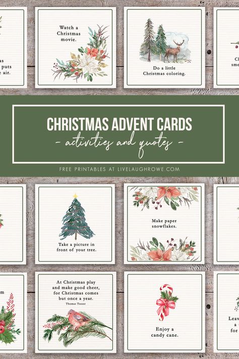 Advent Family Activities, Advent Cards, Advent Activities, Business Christmas, Be Intentional, Christmas Play, Free Christmas Printables, Holiday Planning, Christmas Advent Calendar