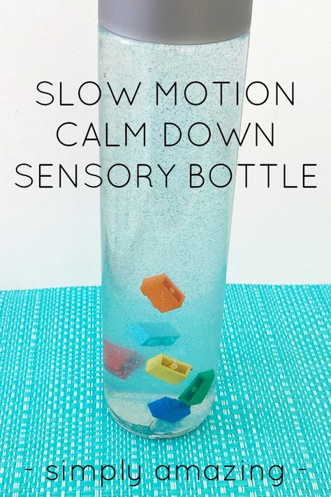 This is the most MESMERIZING sensory bottle you have ever seen! Fabulous for calming big emotions with children of all ages, you just have to check it out. Group Quotes, Calming Bottle, Calm Down Jar, Calm Down Bottle, Discovery Bottles, Sensory Bottle, Big Emotions, Sensory Bags, Sensory Crafts