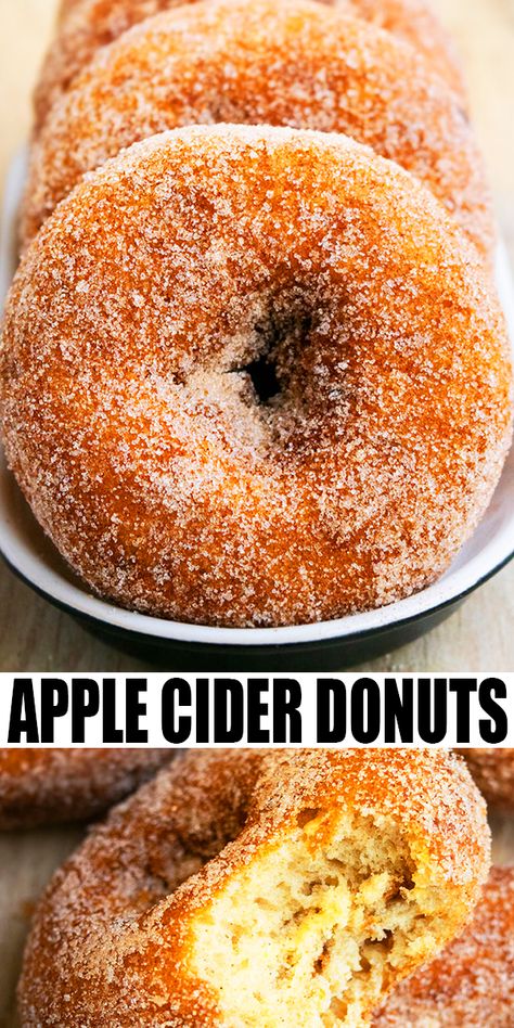 Baked Apple Cider Donuts Recipe Half Baked Harvest, Easy Apple Cider Cake Donuts Recipe, Homemade Fall Donuts Recipe, Fall Baking Ideas Apple Recipes, Apple Spice Donut Recipe, Apple Cider Old Fashioned Donut, Making Donuts With Cake Batter, 30 Minute Baking Recipes, Apple Baked Donut Recipes