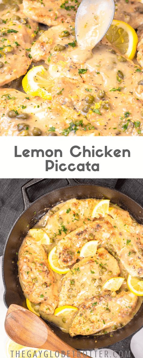 Lemon Chicken Piccata Recipe, Chicken Piccata Easy, Easy Lemon Chicken, Piccata Sauce, White Wine Recipes, Lemon Chicken Piccata, Piccata Recipe, Chicken Piccata Recipe, Lemon Chicken Recipe