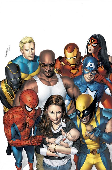 Jessica Jones & The New Avengers - Mike Mayhew Sentry Marvel, Mike Mayhew, Wallpaper Avengers, Miss Marvel, Jessica Jones Marvel, Book Women, Avengers Poster, Avengers Art, Carol Danvers