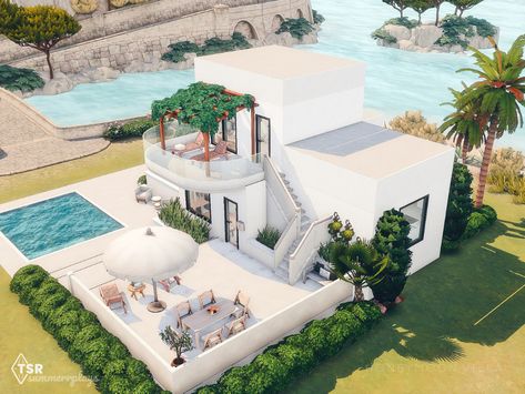 Honeymoon Cottage House Plan, Sims 4 Cc Honeymoon, Sims 4 Love Island Villa, Sims 4 Honeymoon House, Sims 4 Honeymoon, Sims 4 Houses Gallery, Sims 4 Backyard, Sims 4 Villa, Honeymoon Villa