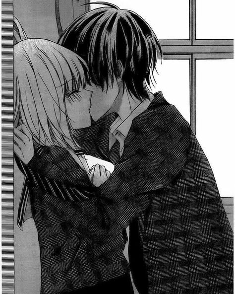 Anime Bisou, Gambar Lanskap, Couple Kissing, رعب نفسي, Manga Couple, 흑백 그림, Anime Couple, Fete Anime, Manga Love