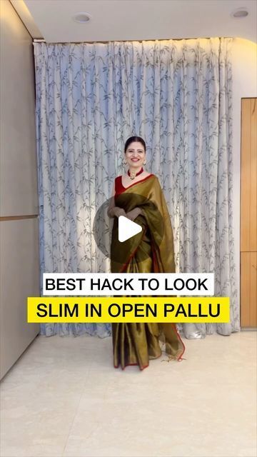 Elegant Saree Draping, Tissue Saree Draping Style, Sare Drape, Saree Pallu Draping Styles, Open Pallu Saree Draping, Open Pallu Saree Style, Dress Out Of Saree, Tissue Saree Look, Sari Tutorial