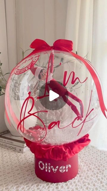 Handmade Host - East Coast Bespoke Events & Gifts on Instagram: "🎅🛷Santa’s Swift Delivery 🎁  Unveiling the debut of our Christmas Collection with the enchanting Elf on the Shelf Snow Globe! ❄️" Balloon Snow Globe, Elf Snow Globe, Snow Globe Balloons, Elf On The Shelf Hot Air Balloon, Elf On The Shelf Snow, Elf Delivery, Christmas Collection, Snow Globe, Event Rental