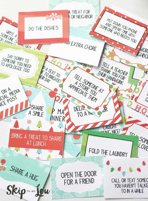 Elf on the Shelf Acts of Kindness Cards Elf On The Shelf Kindness, Kindness Elves, Kindness Cards, Kindness Ideas, Kindness Challenge, Free Printable Stationery, Studio Diy, Kisses Chocolate, Acts Of Kindness