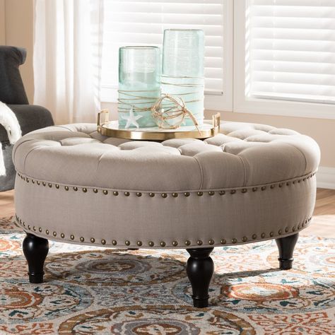 Zoom Twin Daybed With Trundle, Ottoman Decor, Tufted Storage Ottoman, Ottoman Design, Daybed With Trundle, Tufted Ottoman, Cocktail Ottoman, Round Ottoman, Ottoman Coffee Table