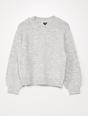 Pull en maille à col rond - Kiabi - gris - Bébé - Taille 4A - Ce pull lui apportera douceur et chaleur !   - Pull en maille  - Maille douce  - Contient de la laine (4%)  - Matière stretch  - Col rond - Manches longues - Couleur unie  - Finitions bords-côtes Round Neck, Grey, Color