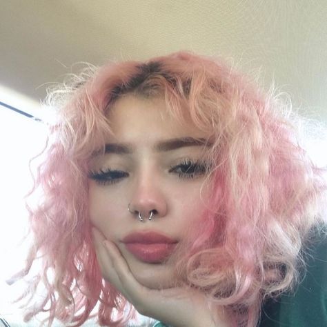 Makeup Egirl, Tumblr Fashion, Septum Piercing, Fashion Aesthetic, Pink Hair, Piercings, A Woman, Tumblr, Makeup