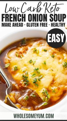 Keto French Onion Soup, Bread Crust, Onion Soup Recipe, Low Carb Soup Recipes, French Onion Soup Recipe, Onion Soup Recipes, Boiled Egg Diet Plan, Healthy Low Carb, Keto Soup