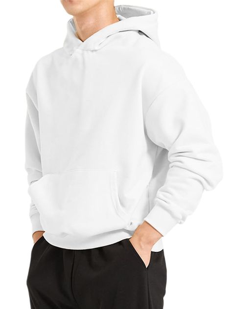 PRICES MAY VARY. Men black hoodies Size:S=US(4-6), M=US(8-10), L=US(12-14), XL=US(16-18). Comfort and Material: This men's long sleeve pullover hoodie sweatshirt is made from high-quality materials, ensuring a comfortable wearing experience. The soft fabric make it an ideal choice for everyday wear. Design Features: This men hoodie sweatshirt features a simple and practical design with an easy pullover style. Additionally, it comes with functional pockets, providing convenient storage space. Ver White Sweatshirt Outfit Men, White Sweatshirt Outfit, Sweatshirt Outfit Men, Hoodies Men Style, Outfit Styles, Fashion Hoodies, Fit Fashion, Sweatshirt Outfit, Practical Design