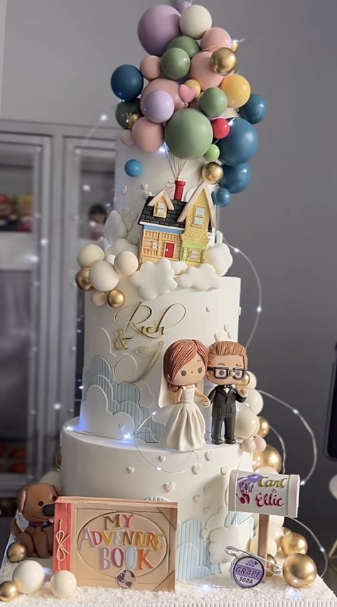 Happy Anniversary Cakes, Disney Wedding Cake, Creative Birthday Cakes, Simple Birthday Cake, Disney Cakes, Elegant Wedding Cakes, Cute Wedding Ideas, Anniversary Cake, Disney Wedding