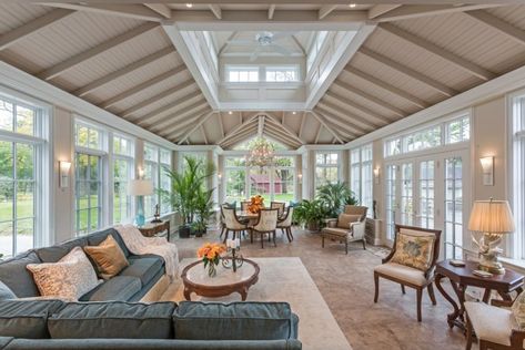 Room Addition Costs By the Square Foot: 12x12 vs 20x20 Conservatory Addition, Four Seasons Room Addition, Sunroom Renovation, All Season Room, Four Seasons Room, Sunroom Furniture, Sunroom Addition, Sunroom Ideas, Sunroom Decorating