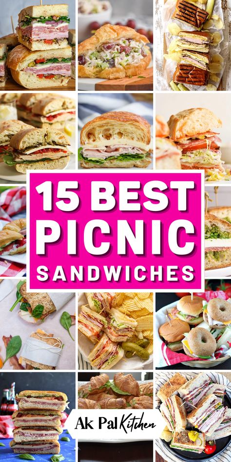 Discover make-ahead picnic sandwiches perfect for summer! These easy sandwich recipes are ideal for summer picnics. From Italian pressed sandwiches, grilled sandwiches, and portable sandwiches, to classic sandwich recipes you’ll find a variety of picnic snacks. Don’t miss out on vegan and baguette sandwich ideas that cater to various dietary preferences. Add these camping recipes to your camping menu. Elevate your picnic experience with picnic recipes and don’t miss the summer recipes. Best Picnic Food, Cold Sandwich Recipes, Easy Picnic Food, Picnic Sandwiches, Sandwhich Recipes, Picnic Snacks, Best Sandwich Recipes, Summer Sandwiches, Vegan Sandwiches