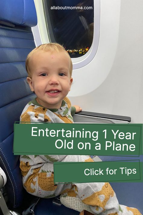 Airplane Activities For One Year Old, One Year Old Plane Ride, 11 Month Old Airplane Activities, One Year Old Airplane Activities, One Year Olds Activities, Traveling With A One Year Old Planes, Flying With 20 Month Old, 15 Month Old Airplane Activities, Toddler On Airplane Tips