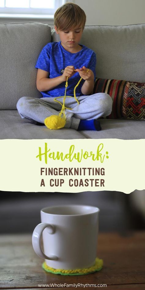 Kindergarten Handicrafts, Finger Knitting For Kids, Finger Knitting Projects, Natural Learning, Rose Wilson, Kids Handicraft, Waldorf Crafts, Parenting Resources, Finger Knitting