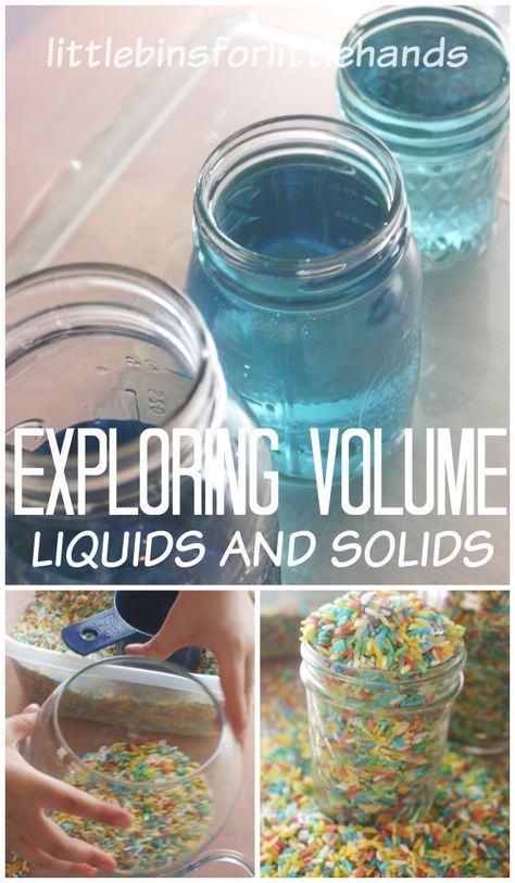 Exploring Volume Science Activity Math Play STEM for Kids Volume Activities, Thanksgiving Games For Kids, January Crafts, Measurement Activities, Craft Painting, Math Measurement, Kid Experiments, Easy Toddler, Stem For Kids