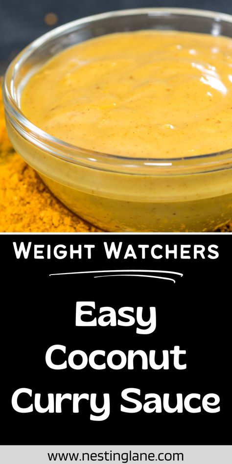 Transform your meals with this simple and flavorful WW Friendly Coconut Curry Sauce recipe! Made in just 15 minutes, this Indian-inspired sauce adds a touch of sweetness and spice to your favorite dishes. With ingredients like garlic, ginger, Thai red curry paste, coriander, cumin, coconut milk, brown sugar, fish sauce, and salt, this versatile sauce can be enjoyed with your choice of protein or vegetables. This recipe has 3 Green Plan and 3 WW Smart Points. Red Coconut Curry Sauce, Curry Sauce For Fish, Thai Curry Sauce Recipe, Curry Sauce Recipe Easy, Thai Red Curry Sauce Recipe, Coconut Curry Sauce Recipe, Curry Sauce Recipe Indian, Easy Curry Sauce, Ww Vegetarian