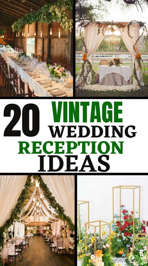 Looking to try these vintage wedding Ideas? These vintage wedding Ideas are the best. Looking for boho ideas to try ? Come and try these beautiful vintage wedding ideas. These wedding ideas are beautiful and everyone will love them very much. Vintage Wedding Reception Ideas, Vintage Wedding Table Settings, Vintage Table Decorations, Ethereal Garden, Chic Wedding Style, Vintage Wedding Reception, Vintage Wedding Centerpieces, Vintage Wedding Ideas, Garden Chic Wedding