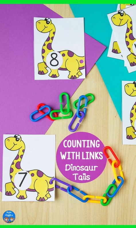 Dinosaur Math Preschool, Dinosaur Math Activities Preschool, Reggio Daycare, Dinosaur Lessons For Preschool, Math Ideas For Preschoolers, Dinosaur Math Activities, Maths Stations, Dino Activities, Dinosaur Counting