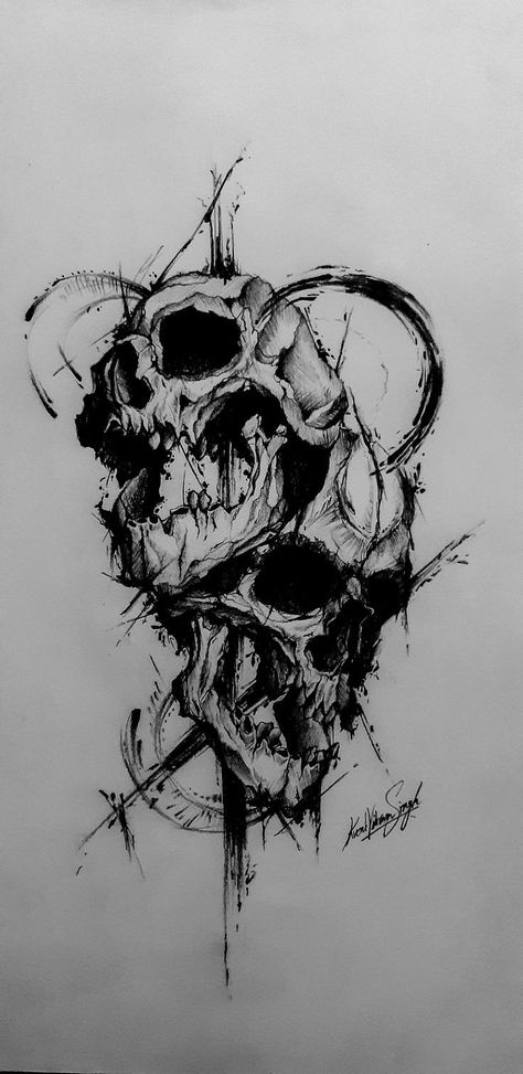 Tattoo Crane, Chris Garver, Kunst Tattoos, Flame Tattoos, Skull Art Drawing, Creepy Tattoos, Dark Art Tattoo, Tattoo Style Drawings, Tattoo Design Book