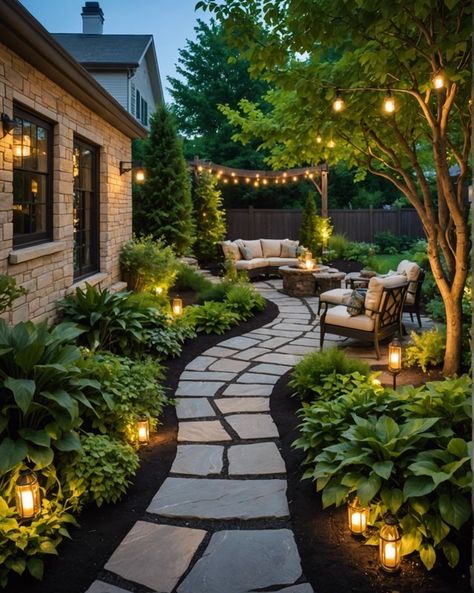 20 Large Backyard Layout Ideas For Spacious Outdoor Living - Toolz Geek Outdoor Porches Ideas, Landscaping Along Patio, Long Yard Ideas Backyards, Landscaping Large Backyard, Patio In The Woods, Hardscapes For Backyard, Outdoor Hardscape Ideas, Landscaping Big Yard, Wooded Backyard Ideas