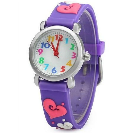 Specification: Material: Case Material: Silicon Rubber, Plastic Band Material: Silicon Rubber Mirror Surface: Mineral Glass Mirror Watches categories Children watch Watch style Lovely Movement type Quartz watch Shape of the dial Round Case material Stainless Steel Band material:Rubber Water resistant to 30M: Suitable for everyday use. Splash/rain resistant. Not suitable for showering, bathing, swimming, snorkelling, water related work and fishing. NOTE: Please DO NOT press any buttons in the wat Love Cartoon, Mens Dress Watches, Boys Watches, Childrens Watches, Rubber Watches, Chronograph Watch Men, Purple Love, Luxury Diamonds, Girls Watches