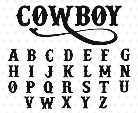 Cowboy Font Western Monogram Font Western Font Style Font With | Etsy Western Writing Font, Banner Fonts Alphabet, Country Writing Font, Western Fonts Free Wild West, Western Style Lettering, Type Styles Fonts, Western Monogram Ideas, Cowboy Lettering Alphabet, Western Fonts Alphabet