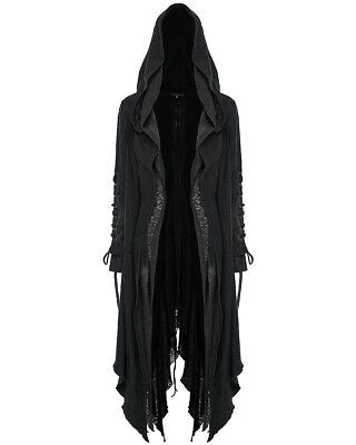 Great shopping ideas for Punk Rave Womens Long Apocalyptic Gothic Hooded Cloak Jacket Knit Cardigan Black, New Womens Sweaters Dark Strega Fashion, Diy Jacket Refashion, Gothic Cloak, Goth Coat, Cloak Jacket, Elf Outfit, Long Hooded Coat, Goth Chic, Corporate Goth