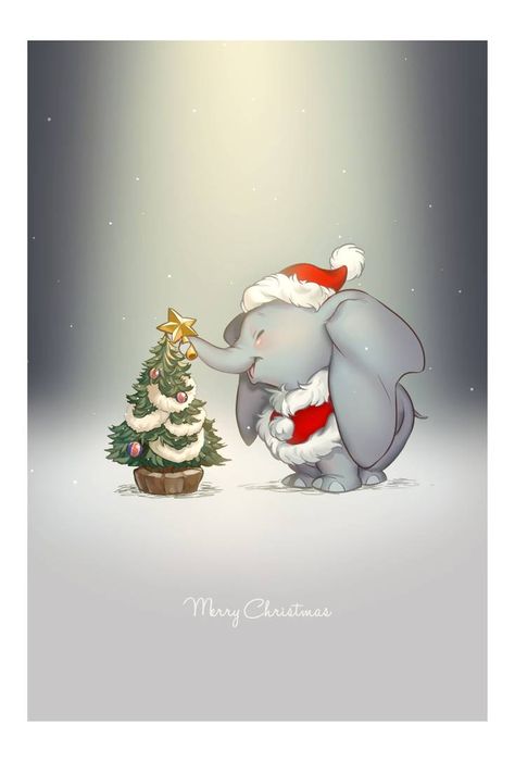 DUMBO by Umintsu on DeviantArt A Small, Elephant, Christmas Tree, Deviantart, Disney, Christmas