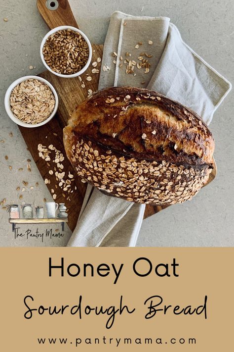 Oat Sourdough Bread, Honey Oat Sourdough, Signature Sandwiches, Honey Oat Bread, Recipe Using Sourdough Starter, Rye Bread Recipes, Whole Wheat Sourdough, Sourdough Starter Discard Recipe, Homemade Sourdough Bread