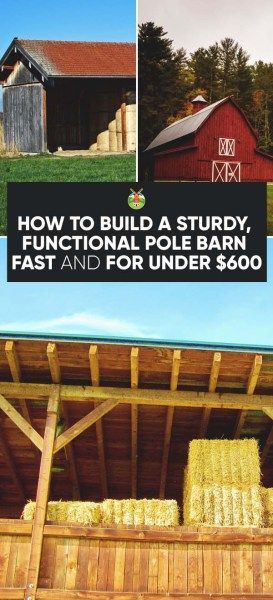 If you have a new homestead, like we do, you definitely need a barn. We show you how to build a pole barn that is cost effective and quick to build. Pergola Cost, Building A Pole Barn, Homestead Farm, Storage Shed Plans, Shed Kits, Barns Sheds, Barn Plans, Mobil Home, Homestead Survival