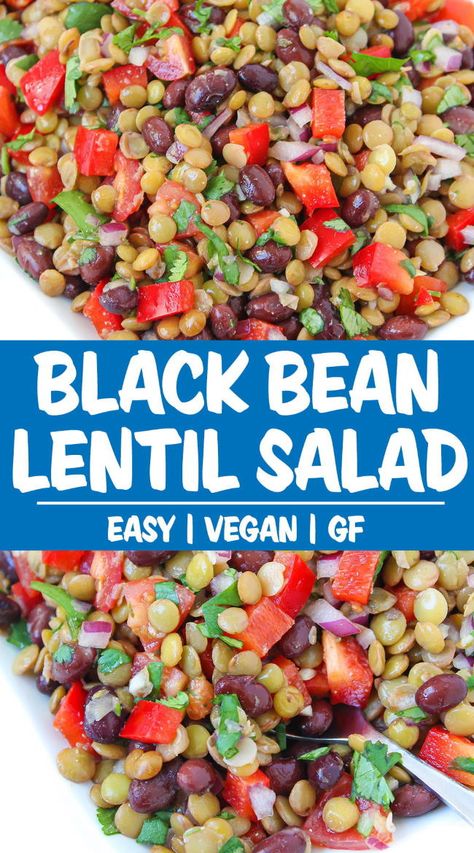 Black Bean Lentil, Lentil Recipes Healthy, Garden Grazer, Lentil Salad Recipes, Keto Salads, Lentil Dishes, Java Burn, Lentil Salad, Lime Dressing