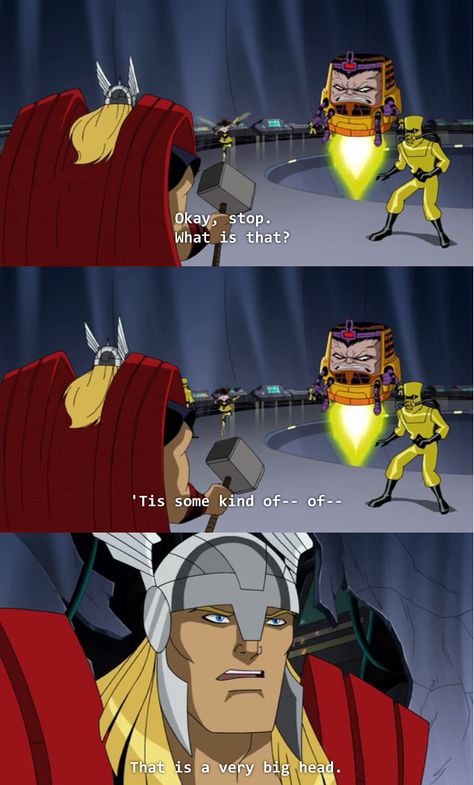 Thor, God of Obviousness. (The Avengers: Earth's Mightiest Heroes) Thor God, Avengers Earth's Mightiest Heroes, Earth's Mightiest Heroes, Face Palm, Mole Rat, Avengers Cartoon, Pokemon Ash And Serena, Pokemon Ash