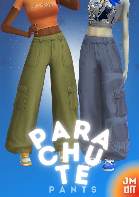 PARACHUTE PANTS | jellymoo on Patreon The Sims 4 Pack, Mods Sims 4, The Sims 4 Pc, Pelo Sims, The Sims 4 Packs, Sims 4 Mm Cc, Sims 4 Expansions, Sims 4 Cc Folder, Sims 4 Teen