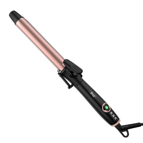 PRICES MAY VARY. 【Tourmaline Ceramic Technology Curling Wand】K&K 1 1/4 inch curling iron with a ceramic-coated barrel seals in hair moisture and protects cuticles with minimal frizz and damage. The non-stick ceramic surface effortlessly glides through hair, leaving behind long-lasting, shiny tight curls and natural-looking ringlets. 【MULTIPLE Temperature Settings & LCD Display】The curling wand has different temperature settings from 122°F to 450°F. Whether your hair is hard or soft, coarse or sl 2 Inch Curling Iron, Hairstyle Tools, Barrel Curling Iron, Bday Gifts, Curling Hair With Wand, Curling Iron Hairstyles, Heat Resistant Gloves, Curling Wand, Tight Curls