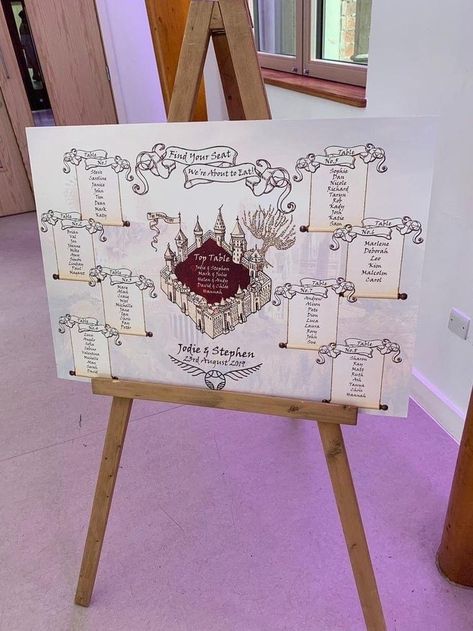 Harry Potter Wedding Ideas, Harry Potter Table, Harry Potter Wedding Theme, Theme Harry Potter, Harry Potter Wedding, Beige Wedding, Wedding Red, Harry Potter Theme, Table Plan