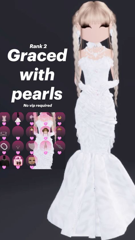 #OutfitOfTheDay(or#OOTD)#Fashion#StyleInspo#FashionInspiration#OOTDShare Graced With Pearls Dress To, Di Graced With Pearls, Dress To Impress Roblox Outfits Ideas Theme Graced With Pearls, Dti Outfit Ideas Theme Graced With Pearls, Dress To Impress Roblox Outfits Graced With Pearls, Grace With Pearls Dress To Impress, Dress To Impress Graced With Pearl Theme, Dress To Impress Codes September 2024, Graced With Pearls Outfits